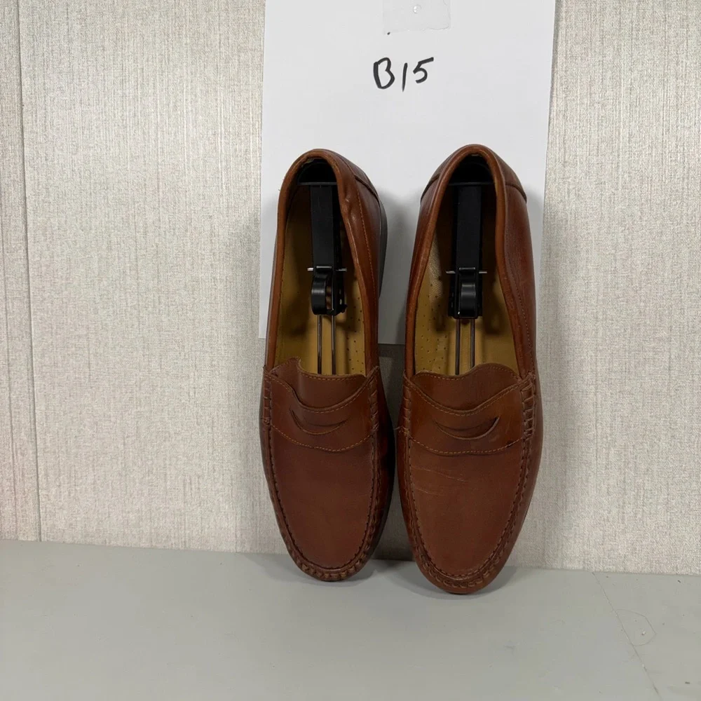 Bill Blass Men's Leather Loafers Brown‎ Size 12 D